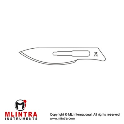 Scalpel Blade No. 24 Pack of 100 Stainless Steel,